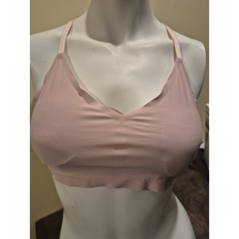 Marylin‎ Monroe Bra Wireless Light Pink Size L Tagless Padded Cups EUC